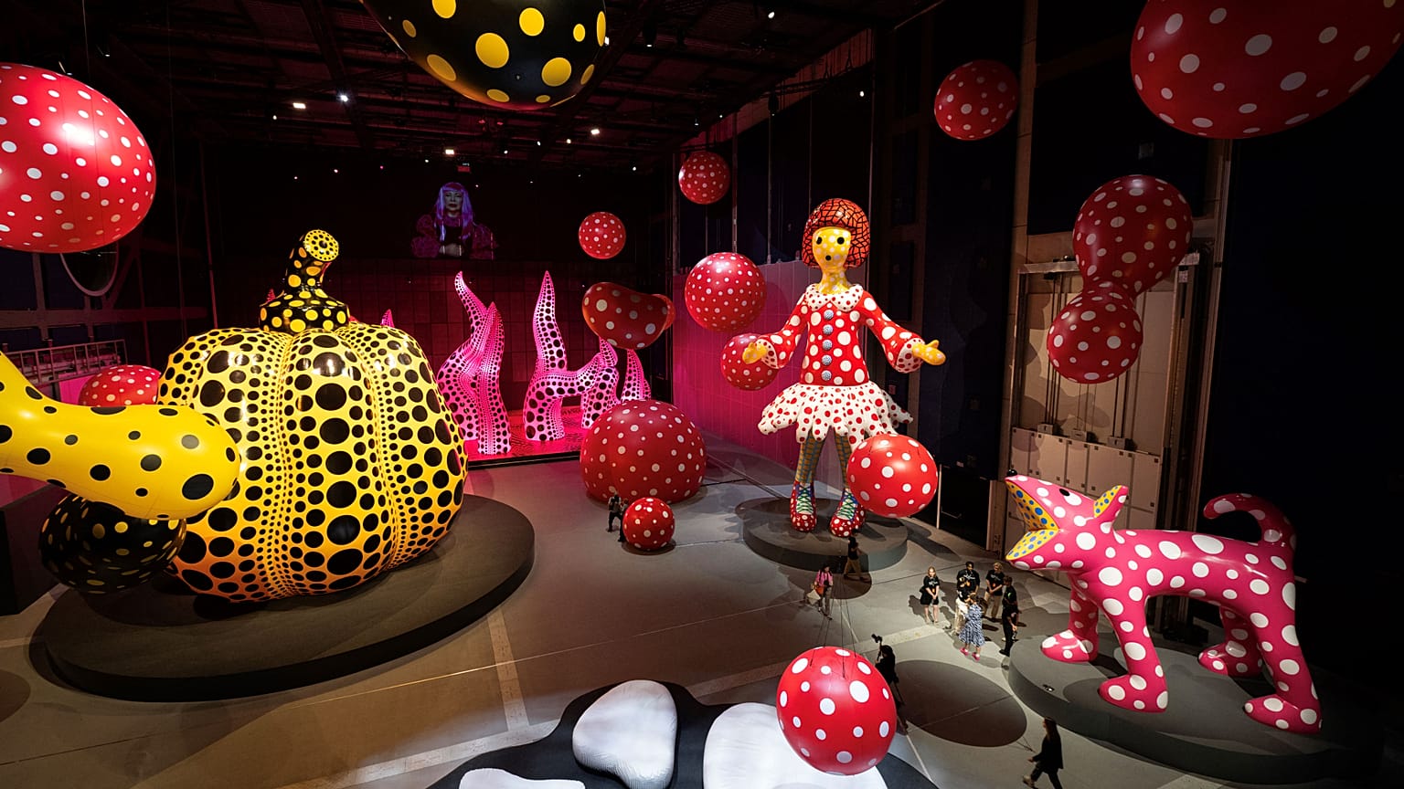 Renowned Japanese artist Yayoi Kusama has brought her largest-ever immersive environment to Manchester