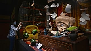 A display with the character Yubaba from the Studio Ghibli movie "Spirited Away".