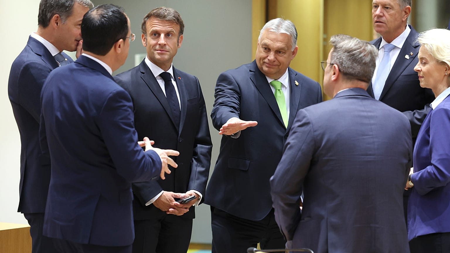 Orbán Viktor az uniós csúcson
