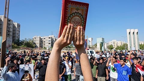 Des centaines d'Irakiens étaient rassemblés à Kerbala, près de Bagdad.