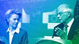 European Commission President Ursula von der Leyen and European Union foreign policy chief Josep Borrell in Brussels, January 2020