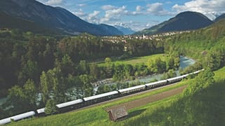 The Venice Simplon-Orient-Express passes near Roppen on the Tyrol pass in Austria