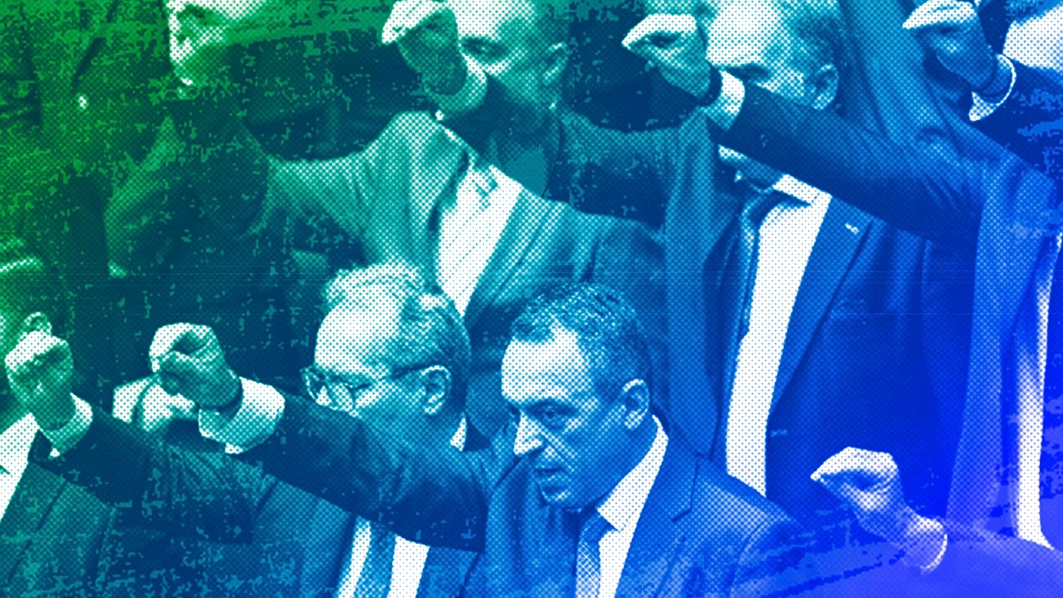 Leader of Greek natiolist party Spartiates (Spartans) Vasilis Stigas attends a swear in ceremony of the parliament in Athens, 3 July 2023