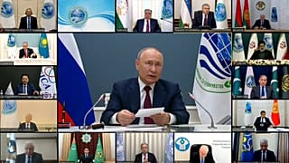 صورة مأخوذة من مقطع فيديو للقمة التي عقدت عبر الفيديو