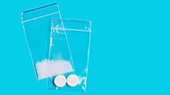 Baggies of pills and powder