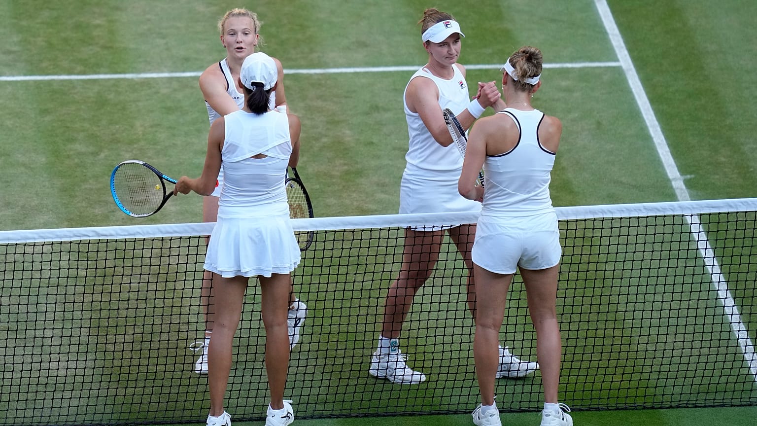 The final of the women's doubles at the Wimbledon tennis championships in London, on July 10, 2022.