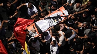 Funérailles d'un Palestinien, à Jénine, le 5 juillet 2023