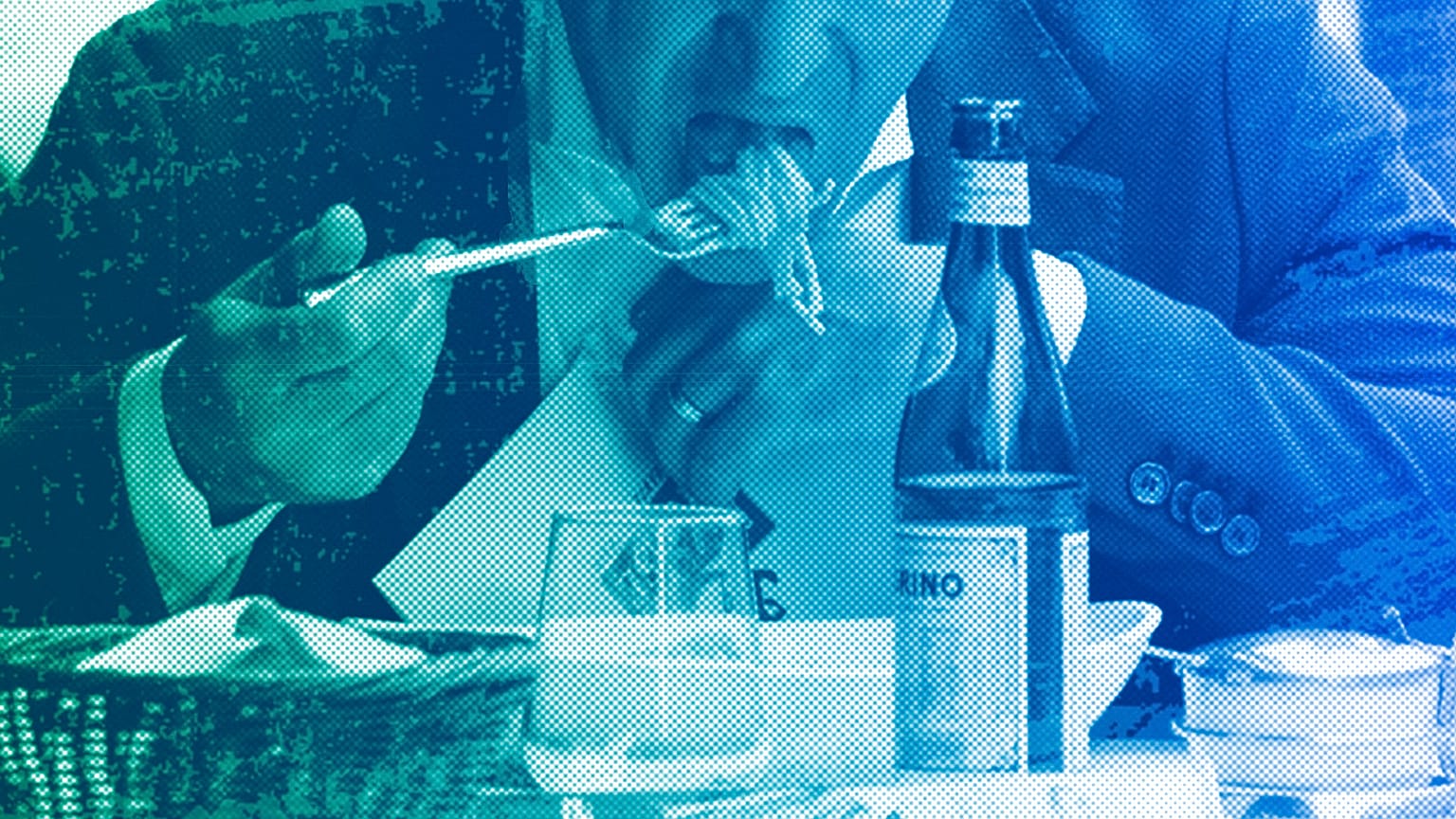 A man eats pasta in a restaurant in Milan, June 2023