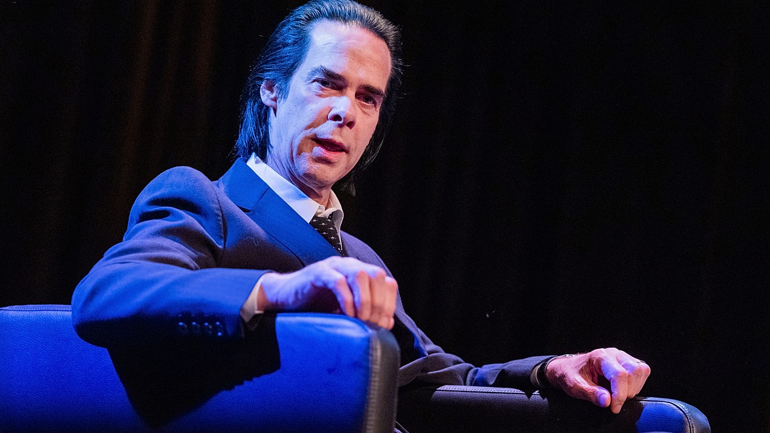 Nick Cave at the 'Lit.Cologne Special' literature festival at the Theater am Tanzbrunnen in Cologne, Germany - 5 June 2023