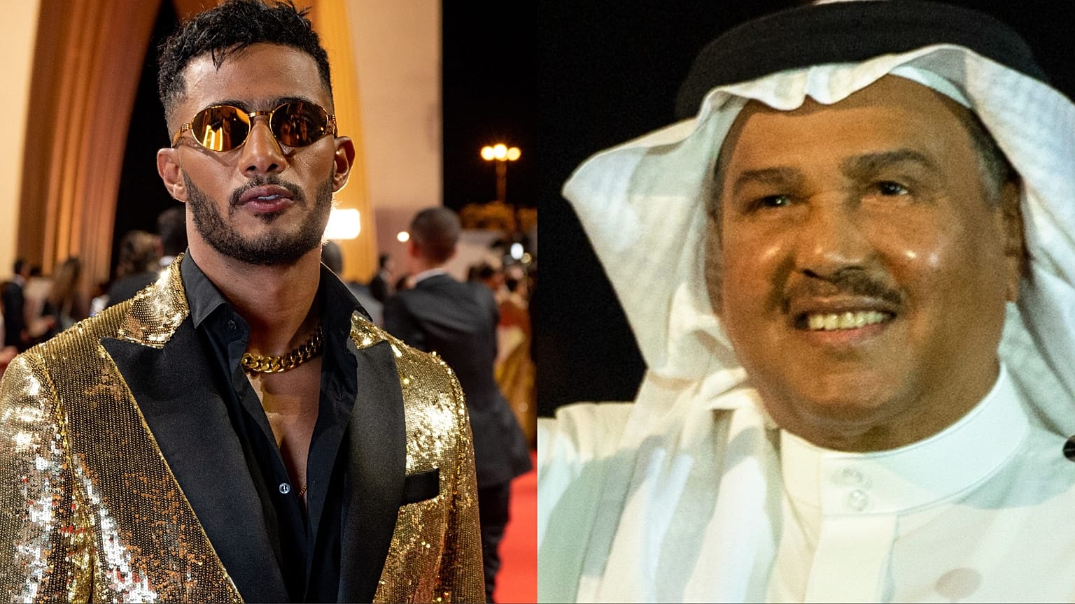 الفنانان محمد عبده ومحمد رمضان