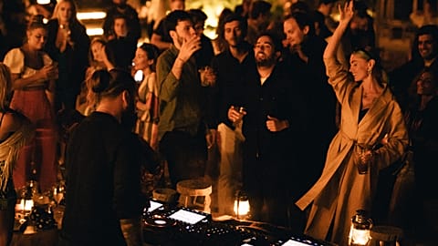 “In Resonance,” brings together generative art and music for 7 weeks this summer at Mykonos' trendy Scorpios club.