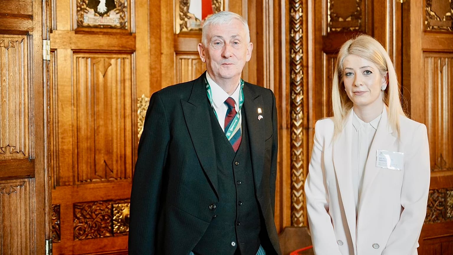 Ο Πρόεδρος της Βουλής των Κοινοτήτων Sir Lindsay Hoyle και η Πρόεδρος της Βουλής της Κύπρου Αννίτα Δημητρίου