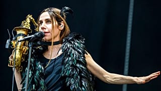British singer-songwriter PJ Harvey performs at the Sziget (Island) Festival.