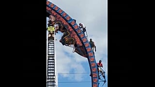 Stuck roller coaster in Wisconsin