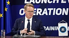 Frontex's Executive Director Hans Leijtens in North Macedonia, April 2023