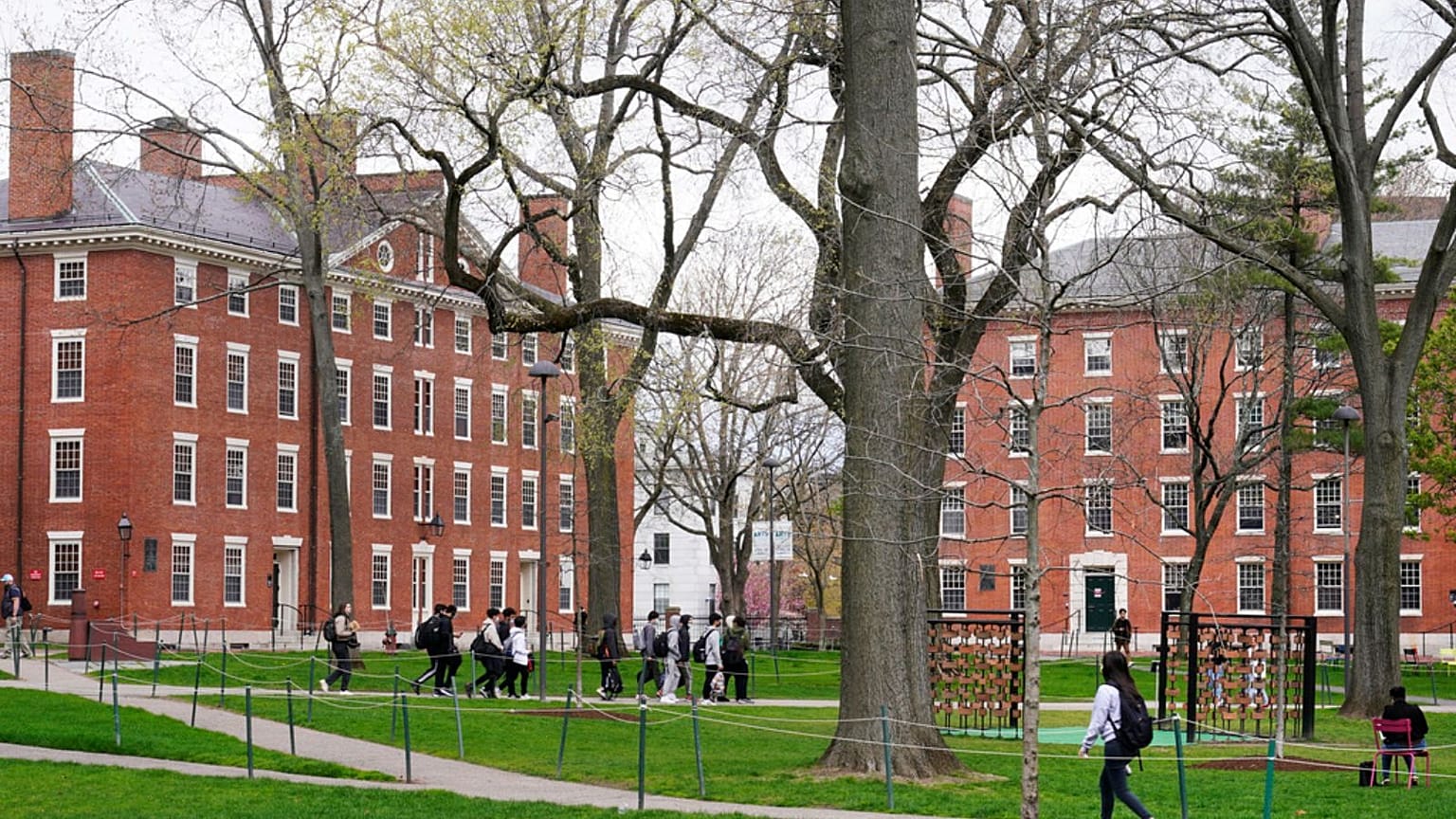 the campus of Harvard University in Cambridge