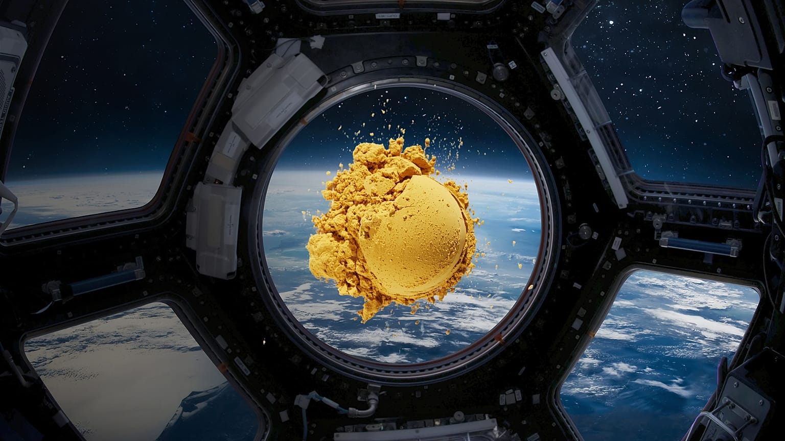 A “Soleína”, da empresa finlandesa de tecnologia alimentar Solar Foods, aqui vista em forma de pó, poderá ser usada para alimentar os astronautas.