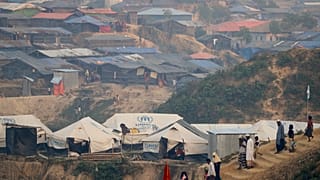 Bangladeş'te Arakanlı Müslüman mültecilerin kaldığı mülteci kampı 