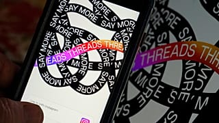 Meta'nın yeni piyasaya sürdüğü metin tabanlı sosyal medya uygulaması Threads logoso 