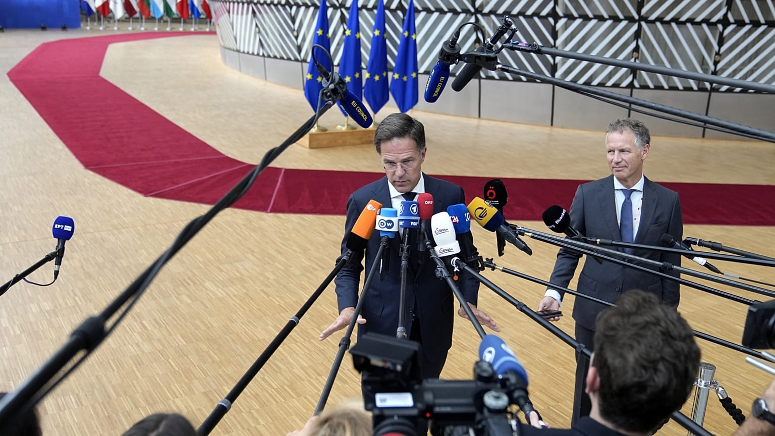 Mark Rutte holland kormányfő néhány napja, a brüsszeli EU-csúcson