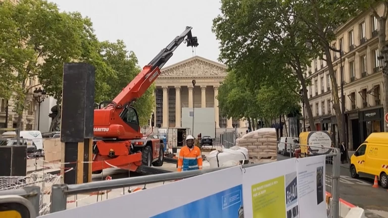 Una calle de París en obras.