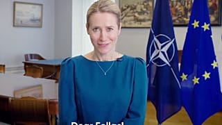 Kaja Kallas mit einer Grußbotschaft an NAFO