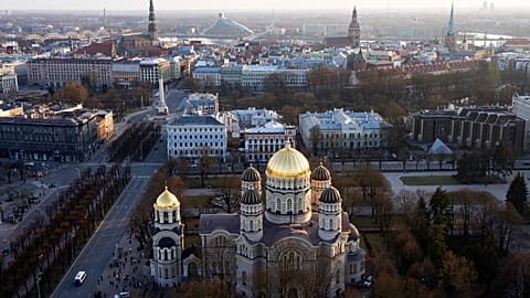 No Biennal this year - a view from above of Riga