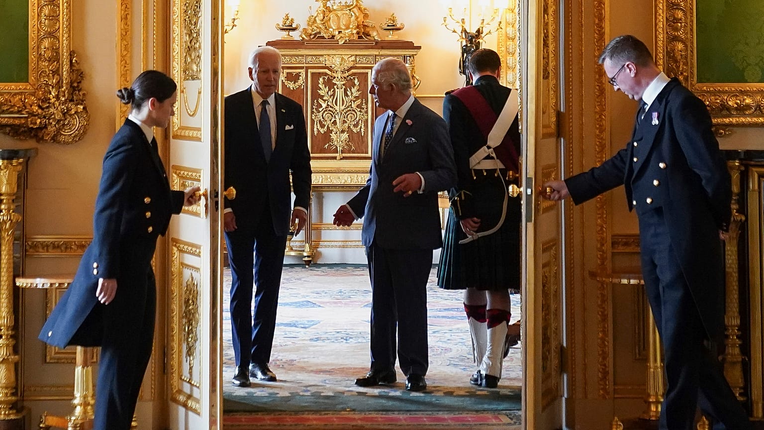 US President Joe Biden and Britain's King Charles III