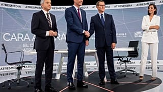 A két miniszterelnök-jelölt a stúdióban