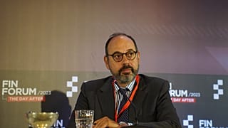 O Ηλίας Λεκκός, επικεφαλής οικονομικής ανάλυσης του Ομίλου Πειραιώς στο FinForum2023