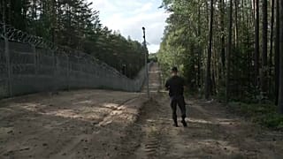 Die Grenze zwischen Litauen und Belarus
