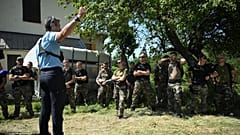 Polizisten bei der Suche nach Emile am 10. Juli 2023