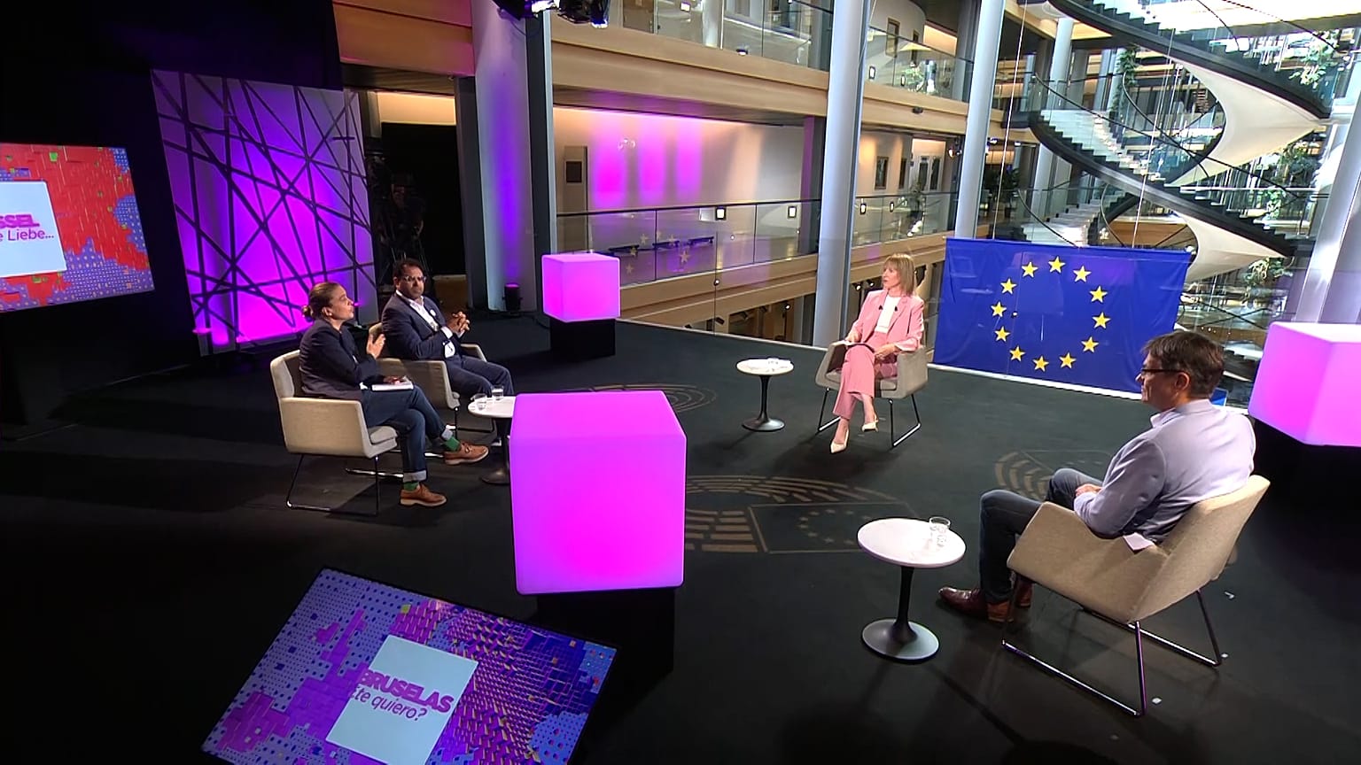 Méabh Mc Mahon with Peter Liese, Silvia Modig and Mohammed Chahim in the European Parliament in Strasbourg
