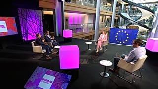 Méabh Mc Mahon with Peter Liese, Silvia Modig and Mohammed Chahim in the European Parliament in Strasbourg
