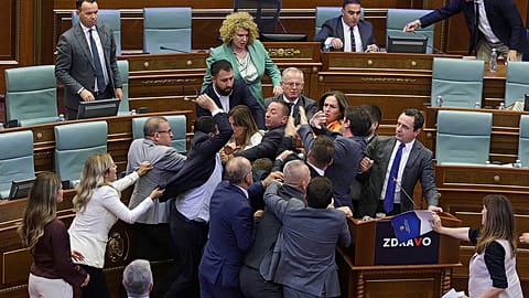 Une nouvelle bagarre a éclaté mercredi au parlement kosovar
