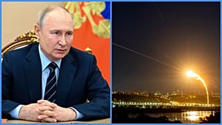 Vlagyimir Putyin / Az ukrán légvédelem hatástalanít egy orosz drónt