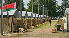 Belarus ordusuna ait bir askeri üs 