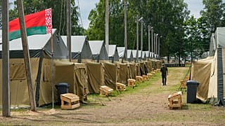 Belarus ordusuna ait bir askeri üs 