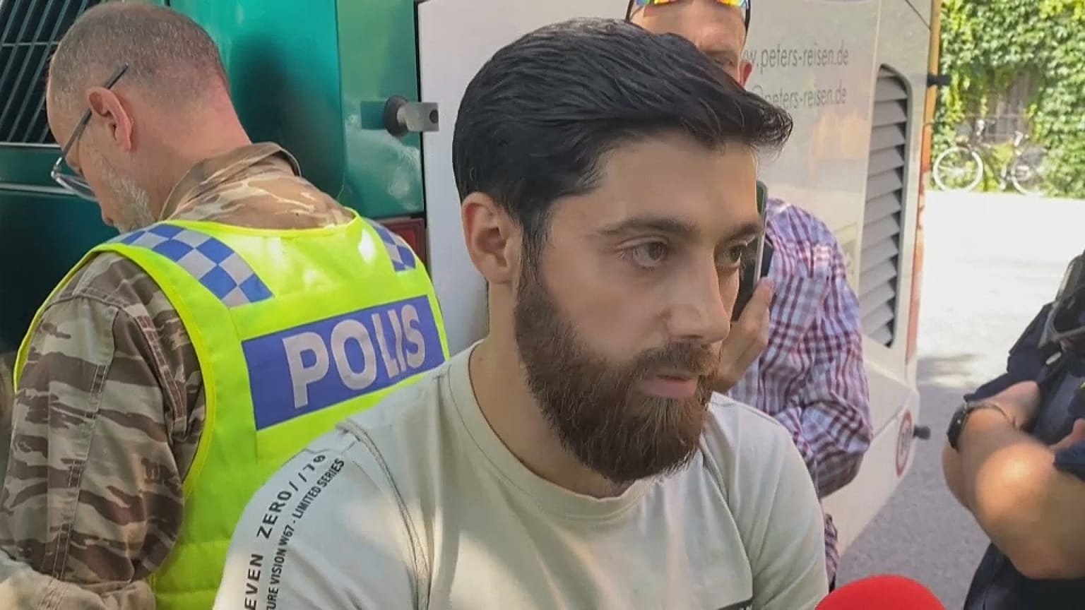 أحمد علوش رجل من أصل سوري مقيم في السويد كان ينوي إحراق التوراة والإنجيل رداً على حرق القرآن في ستوكهولم، 15 يوليو 2023