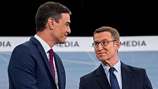 Atual primeiro-ministro Pedro Sánchez (PSOE) e o líder da oposição Nunez Feijóo (PP)
