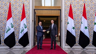 الرئيس السوري بشار الأسد يستقبل رئيس الوزراء العراقي محمد شياع السوداني في دمشق 16/07/2023