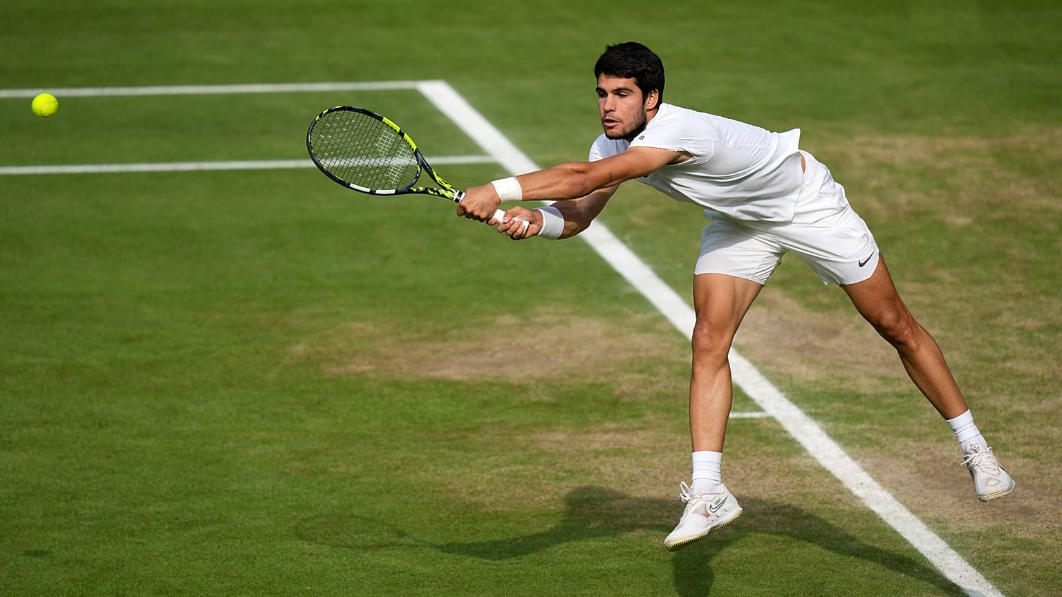 Spain's Carlos Alcaraz in the final of the men's singles