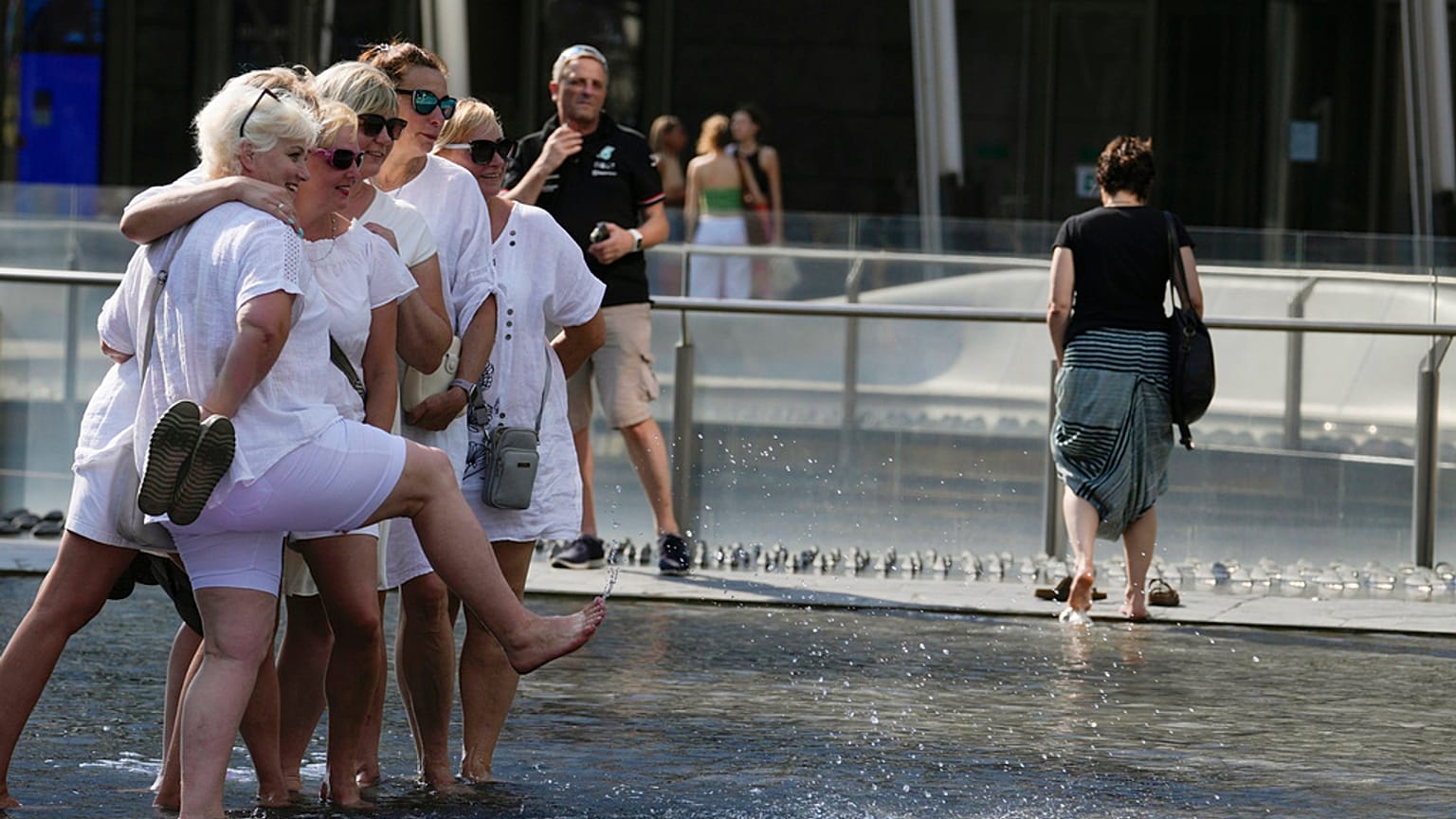 Lidiando con el calor en Italia.