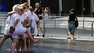 Lidiando con el calor en Italia.
