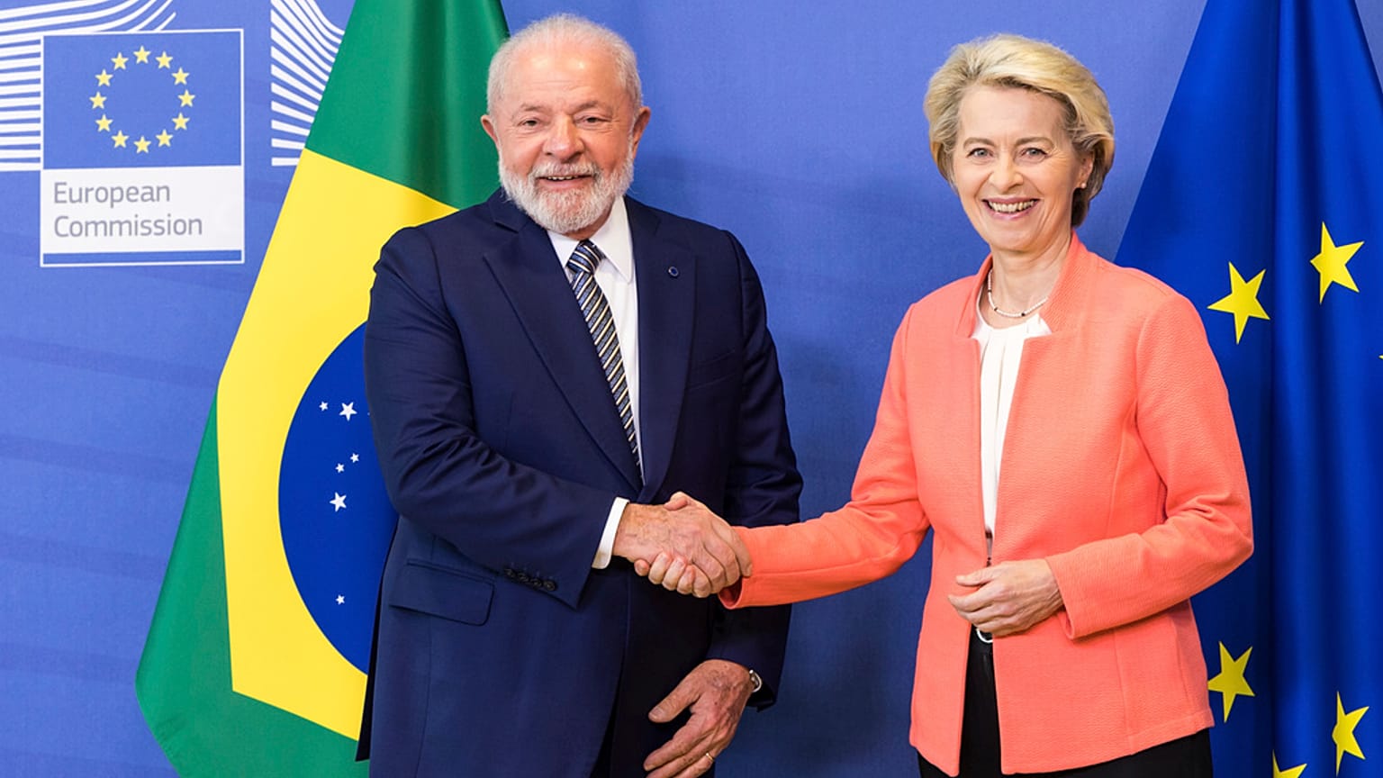 O presidente brasileiro teve uma reunião bilateral com a presidente da Comissão Europeia, também na sua atual condição de presidente do Mercosul