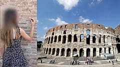 Une touriste suisse a été filmée en train de graver ses initiales dans le Colisée de Rome. 