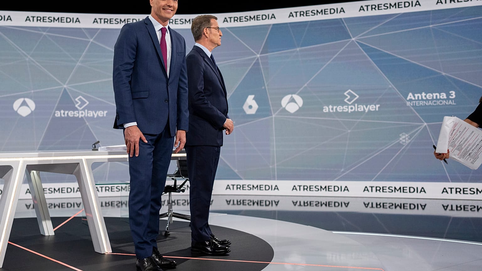 Pedro Sánchez e Alberto Núñez Feijóo