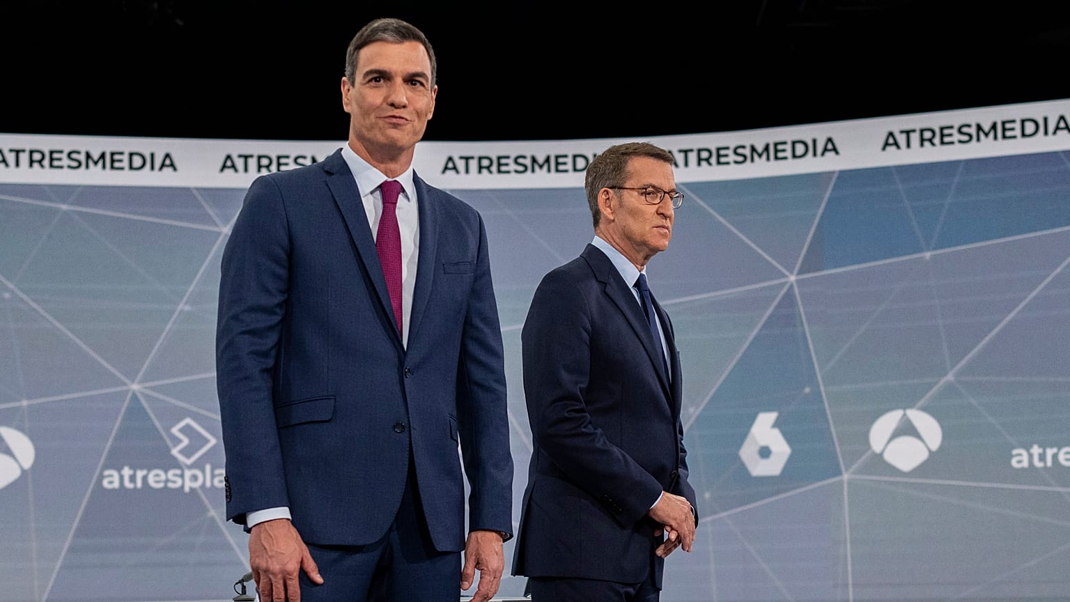 Pedro Sánchez e Alberto Núñez Feijóo