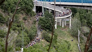 Kundgebung von Gegnern des Vorhabens (Aufnahme vom Juli 2019)