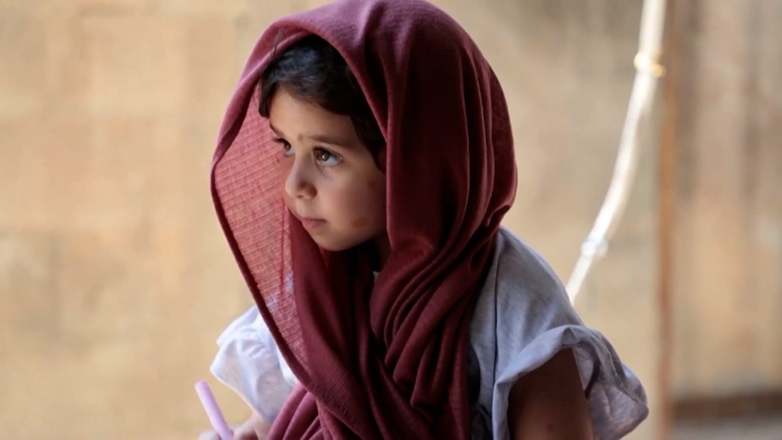 Jawan was born and raised in the camp and has taken to drawing.